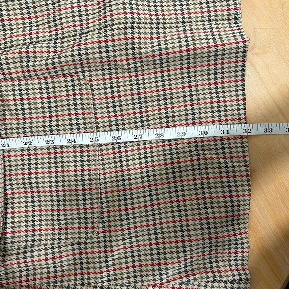 CAbi Jacket Small Red Sherlock Houndstooth Plaid Button Front Chore Coat Pockets - Picture 13 of 13